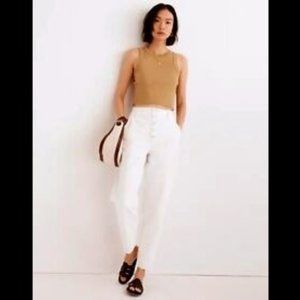 NWT Madewell Balloon Jeans In Tile White